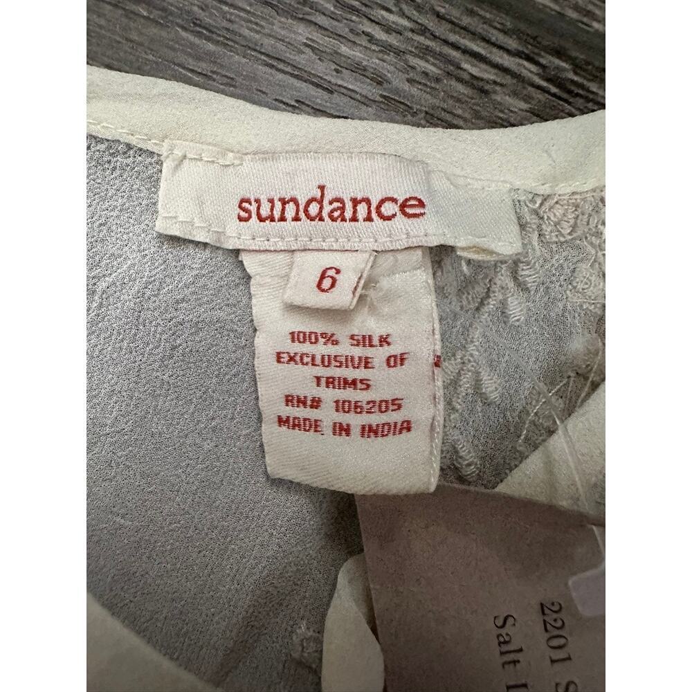 Sundance Zelda Silk Embroidered Ivory Dress Size 6 - Picture 4 of 5